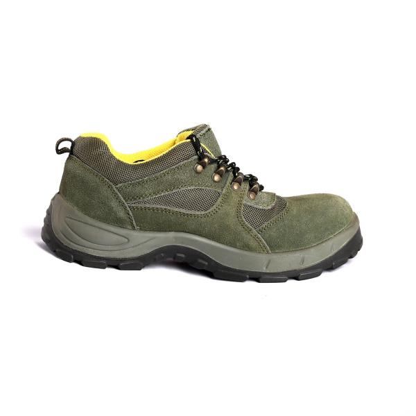 Unisex PU Injection Safety Shoe Steel Toe Cap Slip Abrasion Resistance Comfortable EVA Insole