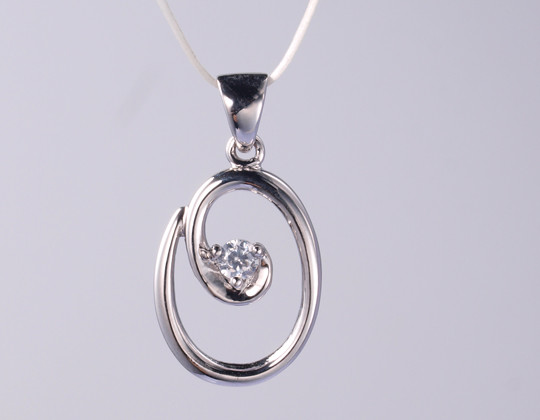 Exquisite Teardrop Pear Shape Geometric 925 Sterling Silver Religious Pendant With Zircon Stones 925 Silver CZ Pendant