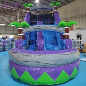 China Waterslide Commercial PVC Palm Tree Inflatable Water Slide For Kid Inflatable Slide With Pool wholesale