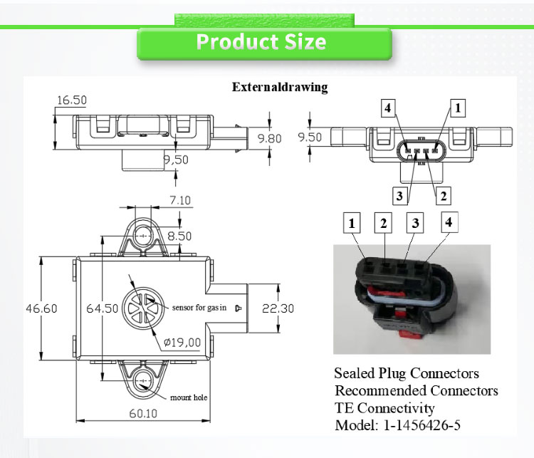 Fast Starting Time 0.5S ODM Customized Support UBHL-MY Hydrogen Leakage Sensor