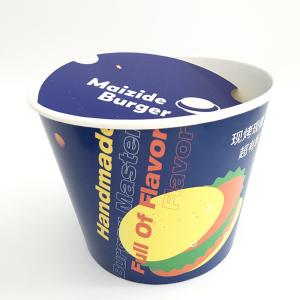 China Custom Disposable Paper Buckets 170oz Single Wall 220mm Top Cup For Popcorn wholesale