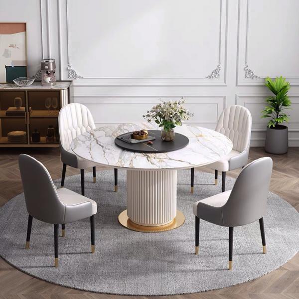 Quality Marble Table Top Restaurant Round Dining Room Tables Height 78cm for sale