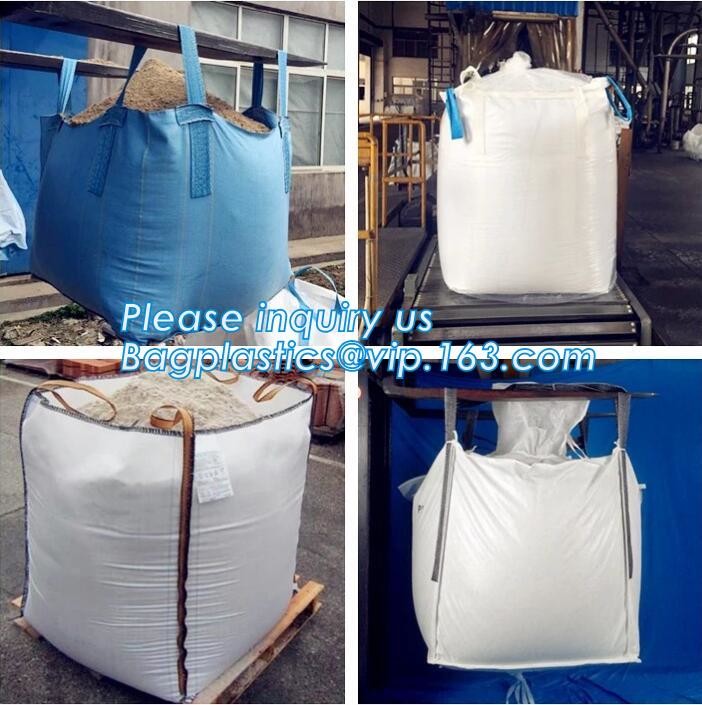 polypropylene woven plastic jumbo bag pp big bag for sand, building material, 500kg-1000kg PP Woven Jumbo Bag Big Bag wi