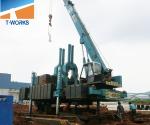 T-WORKS Mini Pile Driver ZYC100BS-B1 Hydraulic Static Piling Machine For