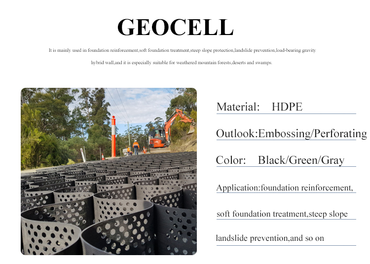 Steep Slope Protection Reinforcement Geocell for Parking Lot Soil Water Conservation