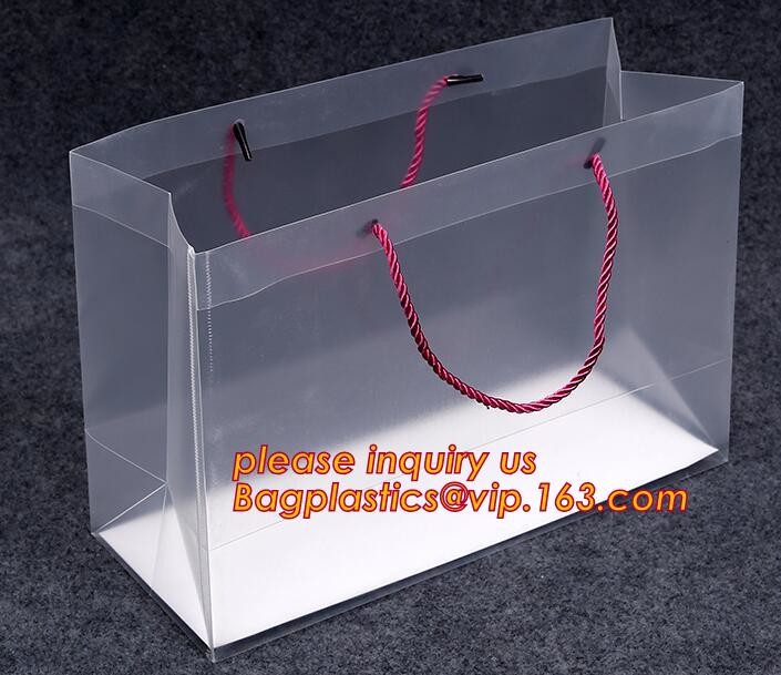 Promotional customized high quality soft loop plastic cloth bag,manufacturer custom soft loop handle polyethylene PE pla