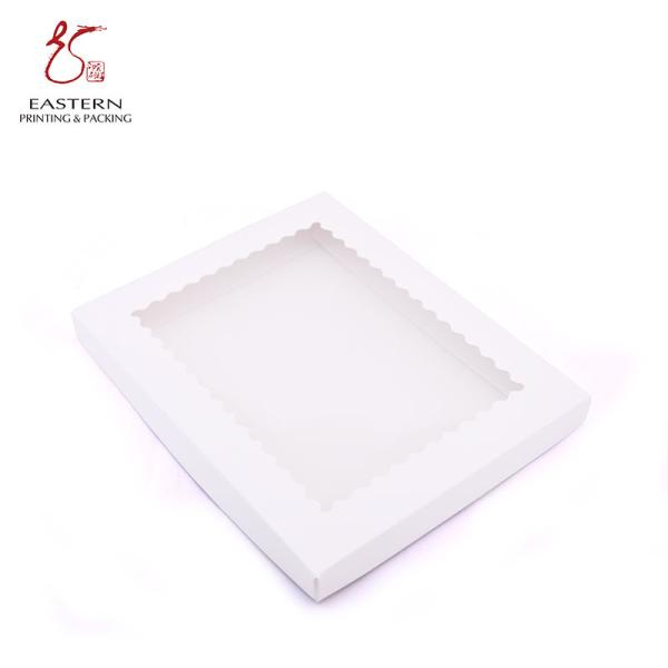 Printed Lid And Bottom Cardboard Boxes With Window Custom Logo