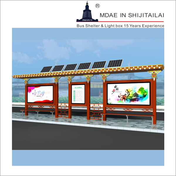Galvanized Sheet 50HZ T8 Clear Channel Bus Stop