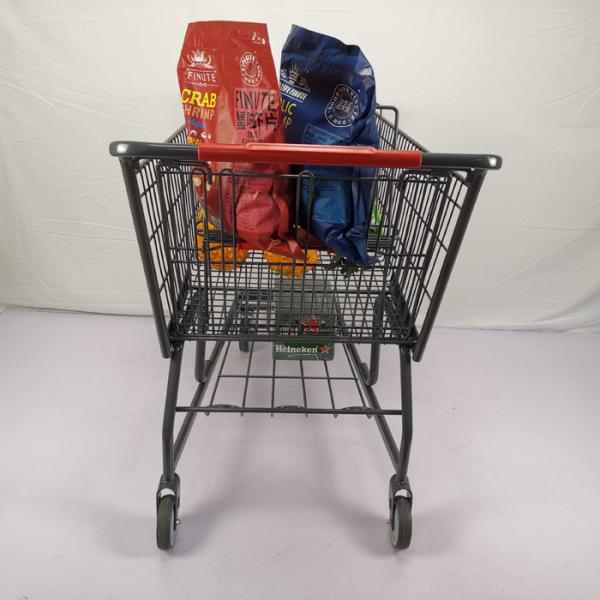 Customizable 125L Grocery Shopping Trolley Q195 Steel Large Shopping Cart