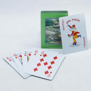 China Green 3D Waterproof Plastic Playing Cards Durable Pvc Cartoon Playing Card wholesale