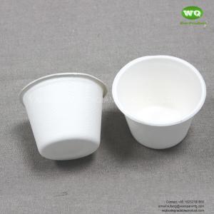 China Biodegradable Sugarcane Pulp Coffee Cups 2/5/12 Oz-100% nature plant fiber Drinkware-Sustainable bagasse Cups in Bulk on sale