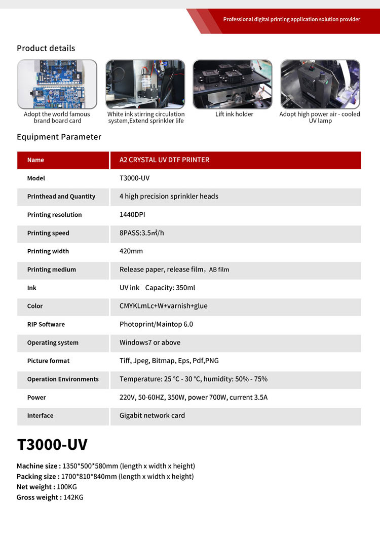 UV DTF Epson Digital Printer Crystal Label Uv Ink Printer 420 A2 Size T3200