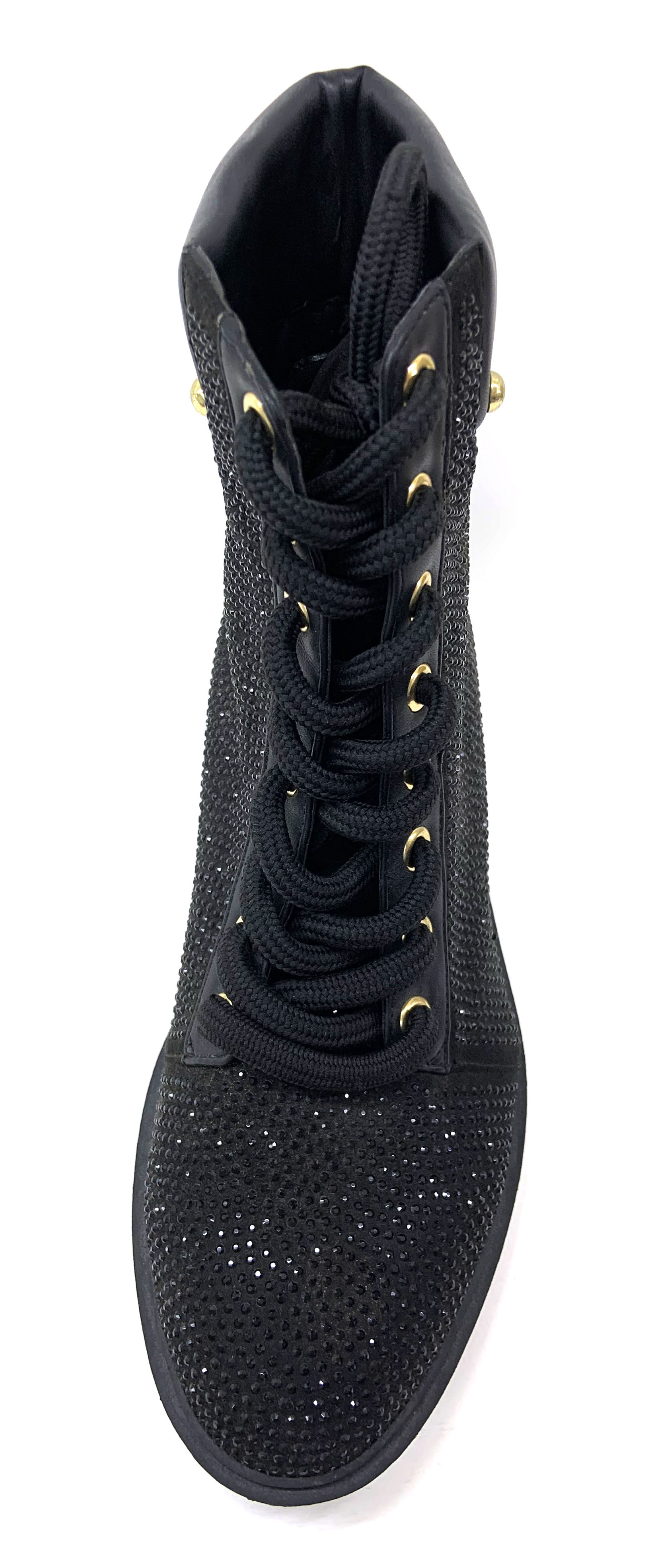 Customized Lace Up Womens Shoes Round Toe Shape With Mid Calf Height