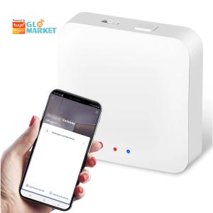 China Glomarket Tuya Zigbee 3.0 Hub Gaterway Alexa Google Smart Home Bridge Wireless Remote Controller Smart Home Zigbee Gateway Hub wholesale