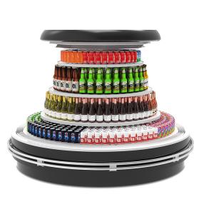 China 1059L Round Type Multideck Display Refrigerator For Supermarket on sale