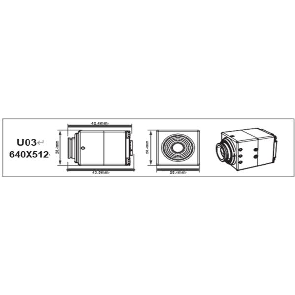 Miniature Thermal Imaging Module for UAV U03 Security And Surveillance Fixed Lens Type 2.5 W Power Consumption