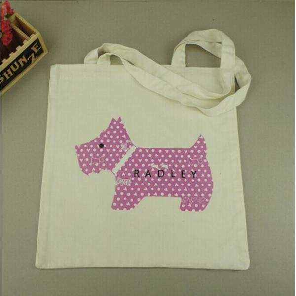 customized eco friendly calico canvas cotton tote bag