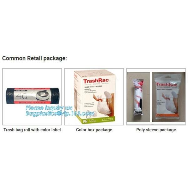 Tall Kitchen Drawstring Trash Bags,Reusable Trash Diaper Bag,gallon black drawstring, durable bin liners 1.2 mil, unscen