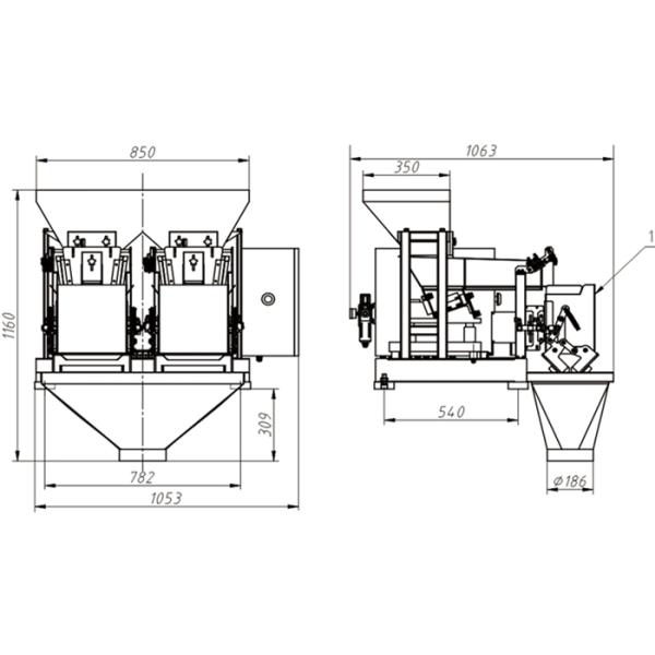 2 Head Linear Weigher Machine