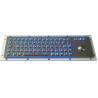 IP65 Long stroke Backlit USB Keyboard with trackball , industrial metal keyboard for sale