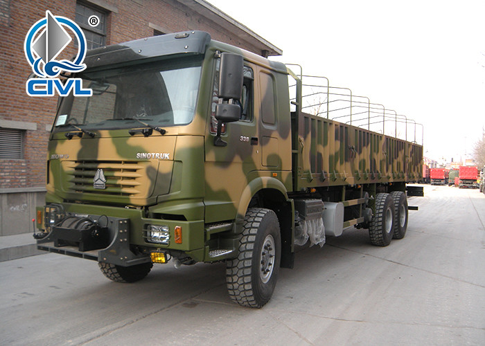 SINOTRUK 6 x 6 336hp / 380hp All Wheel Drive Heavy Duty Trucks EURO II Emission Standard
