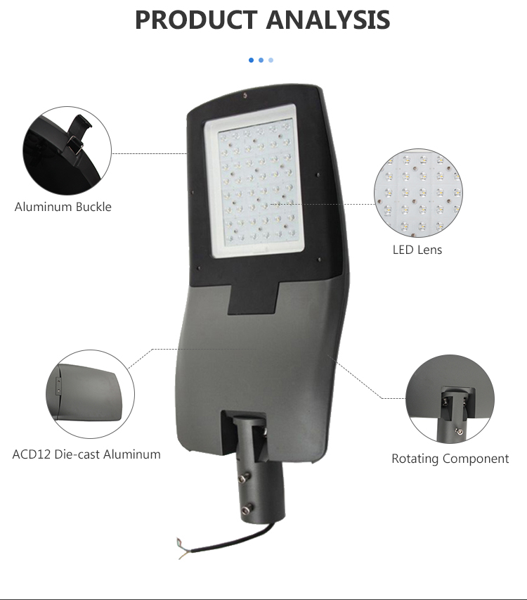 70 CRI 5- Die-cast Aluminium IP65 Waterproof Outdoor Streetlight for Highway Lamp