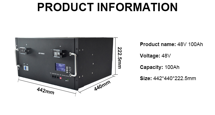 Customized 48V Lithium Iron Phosphate Battery Anode 100Ah LFP Battery