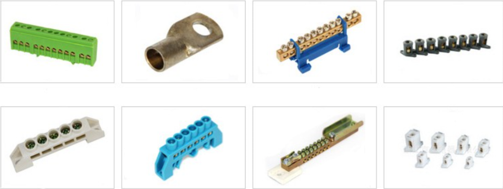 Din Rail Copper terminal block / Electrical Meter Terminal Blocks