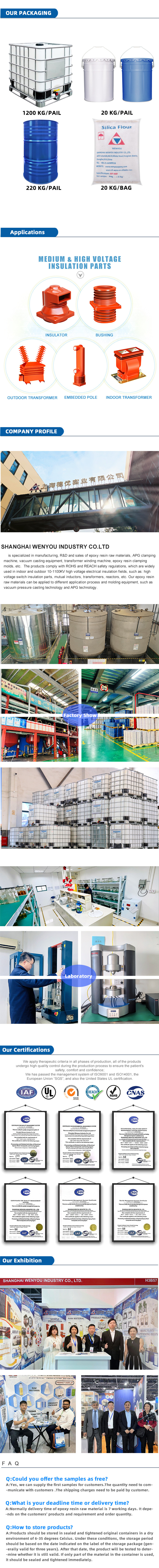 Outdoor Corrosion resistance High Tg UV Resistance Anti aging Casting Epoxy Resin