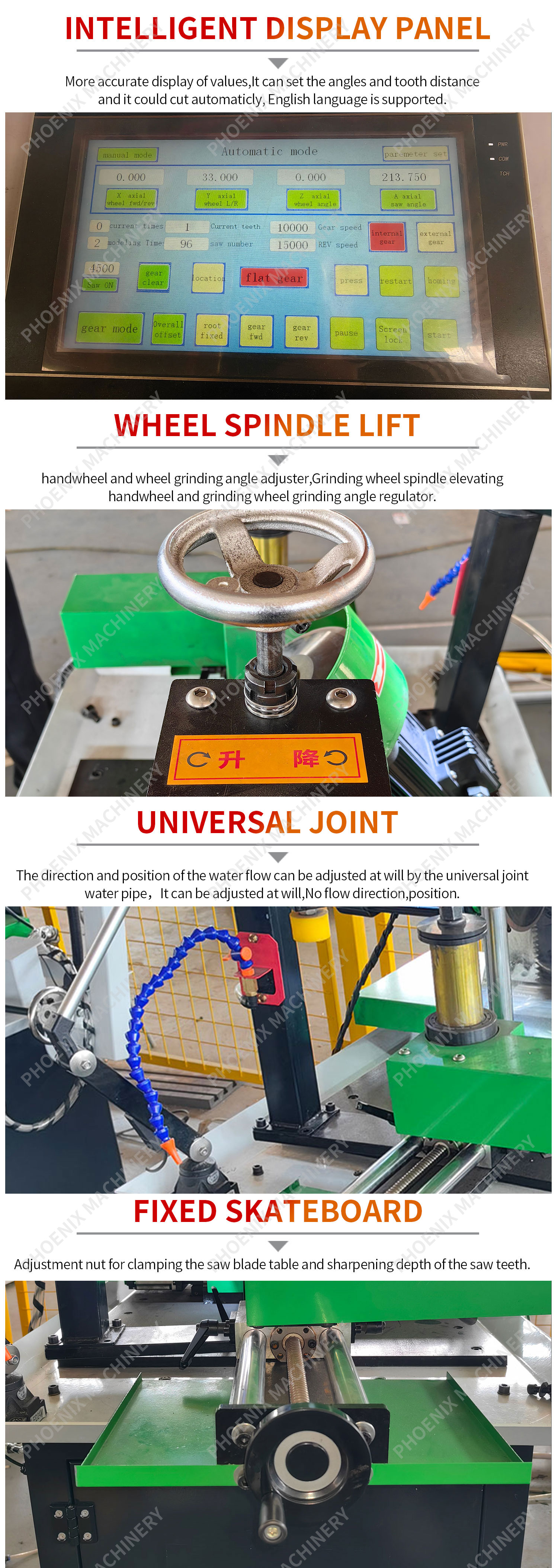 PM4Z-80 Vertical Spindle Rotary Table Surface Grinder for Speed Pulling Teeth Function