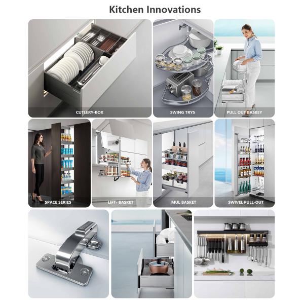 Villa Kitchen Granite Top Cupboard with Beveled Edge Countertop and E0 Grade Material