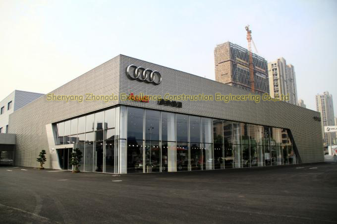 Modern steel frame prebaricated 4s car exhibition center hall