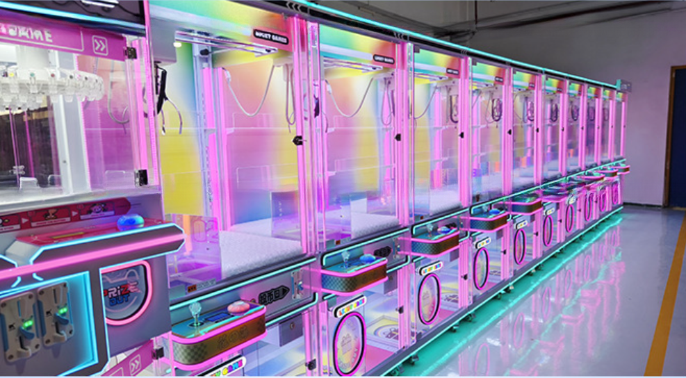 Colorful Doll Grabbing Machine Arcade Toy Grabber Machine For Game Center