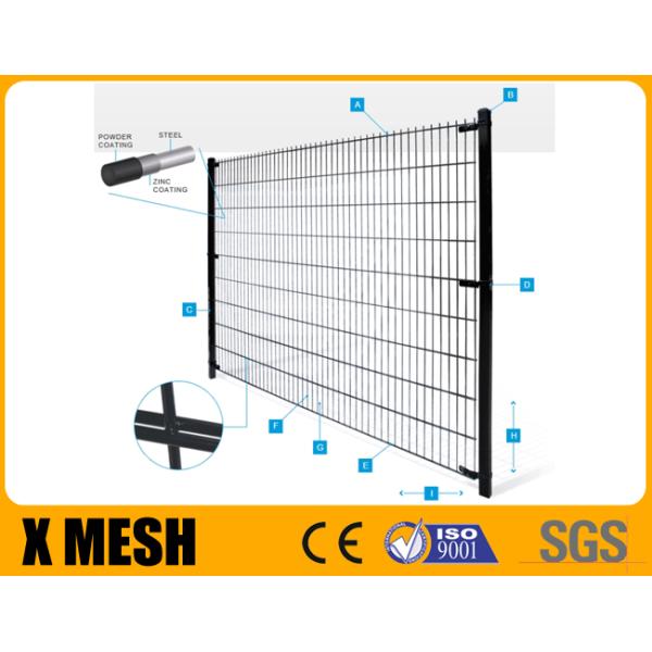 Security Weld Panels Peach Post Anti Climb Mesh Fence 1230mm Height