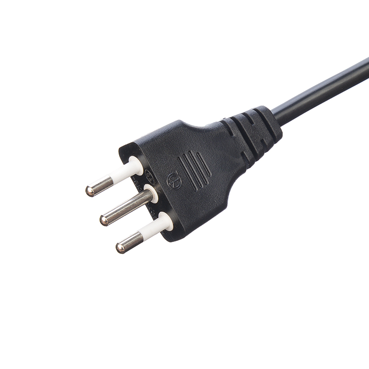 Black 16awg BC01 and 220v 10m Solar Extension Cable IMQ Standard 3 Prong US Power Cord Oxygen Free Bared Stranded Copper