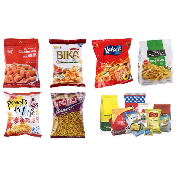 Popcorn Potato Chips Nuts Packing Machine With Nitrogen