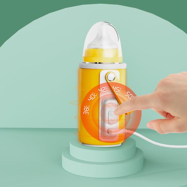 PU Leather 12V 18W Baby Bottle Warmer With LCD Display 8oz