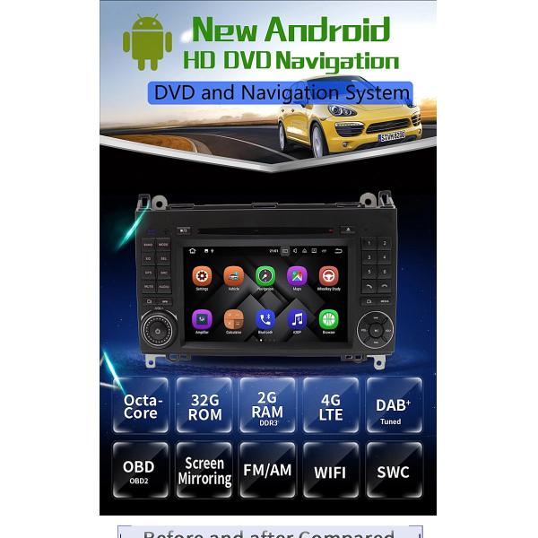 Android 8.0 Mercedes Benz DVD Player With Canbus Rear Camera AUX BT