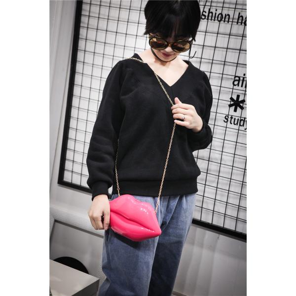 2016 new lady lips lip-shaped acrylic evening bags Shoulder Messenger mini