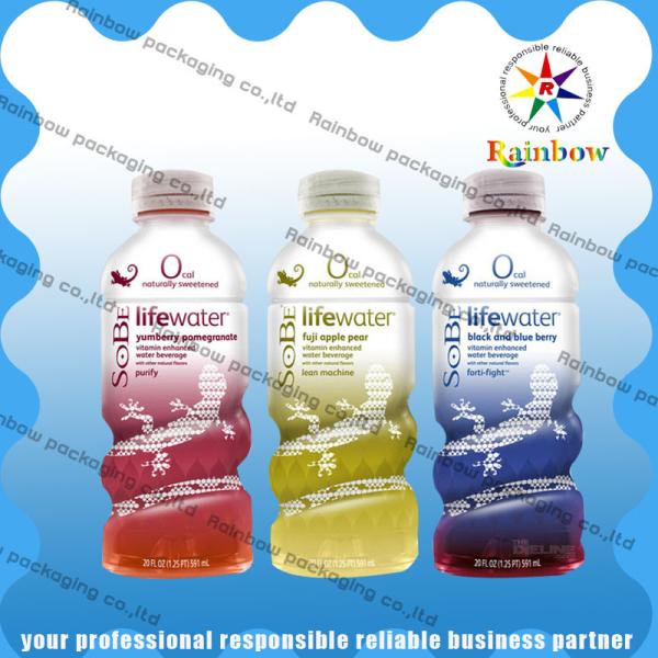 Quality Drink Bottle Shrink Wrap Sleeves Custom Printing Heat Sensitive Waterproof for sale