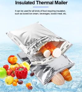 China 9 X 12 Inch Disposable Metallic Aluminium Foil Hot Cold Thermal Insulated Bubble Cooler Mailers Envelope wholesale