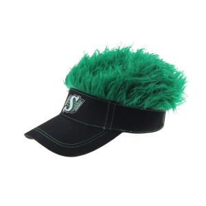 3D Embroidery Sun Visor Hats With Wig Fashionable