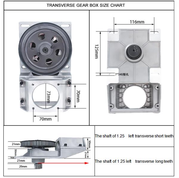 Helical Gearing Arrangement Integrated Gear Box for Woodworking Machine and CNC Router