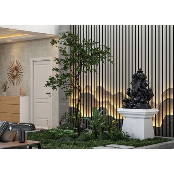 160*24mm WPC Fluted Louver Wall Panel Interior Stain Proof