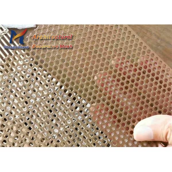 Hexagonal Punched Perforated Stainless Mesh Restaurant Partitions Black Paint