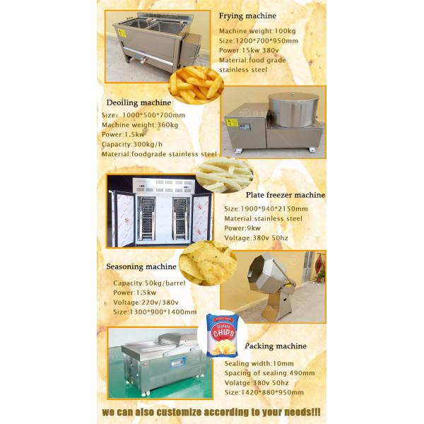 Semi Automatic Frozen Potato Flakes Chips Processing Plant for Potato Crisps Chips