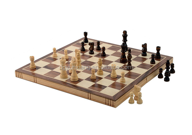 International wooden chess board