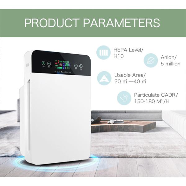 Multi Function LCD Touch Panel PM2.5 Air Purifier For Smoking Room