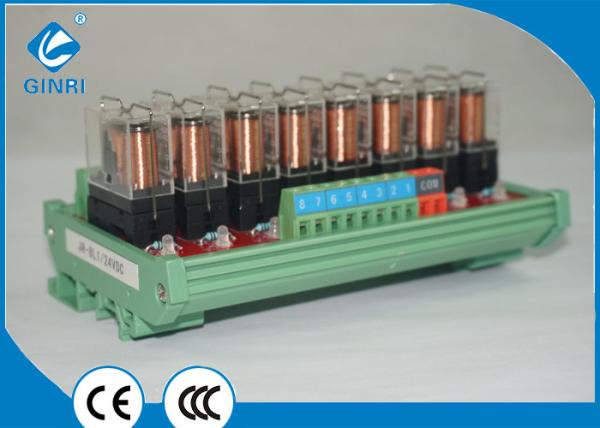 Quality CE 8 Channel PLC Relay Module Output Amplifier Board 5A 10A 16A DC24V for sale