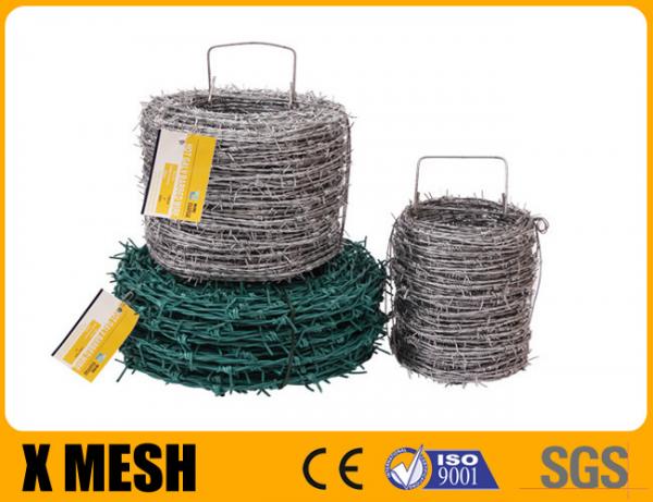 Quality Double Strand 2.5mm Barbed Wire With Hot Dipped Galvanized Type For Farm Fields for sale
